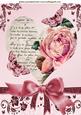 Pretty Roses with Bow on a Vintage Heart A4