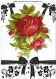 Vintage Red Roses with Pretty Bows, A4