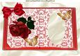 Open Lace Book with Red Rose and Bow A4