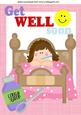 Feeling Poorly Little Girl in Bed! with Smiley Face A4