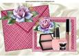 Pink Lippy and Varnish with Rose Onn Card and Envelope A4