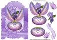 Pretty Lilac and Gold Faberge Egg with Rose