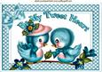 Be My Tweet Heart, Cute Little Blue Love Birds A4