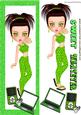 Sweet! Whatever! Trendy Girl with Laptop Tall Dl