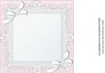 Pink Lace Frame and Bows 8x8 Insert