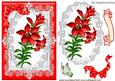 Pretty Red Lily on Lace Wih Bow Card & Topper