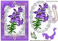 Pretty Purple Lily on Lace Wih Bow Card & Topper