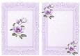 Purple Magnolias in Lace Frames, A5 Insert