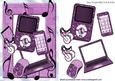 Pink Laptop with Matching Mp3 Player and Mobile Phone