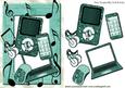 Turq Laptop with Matching Mp3 Player and Mobile Phone