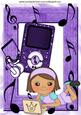 Birthday Girl with Her Laptop and Mp3 Player in Purple A4