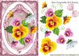 Pretty Coloured Pansies with Bow