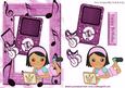 Ethnic Girl with Her Pink Mp3 Player and Laptop