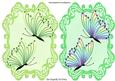 Pretty Shades of Green Butterfly Toppers