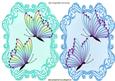 Pretty Shades of Blue and Turq Butterfly Toppers
