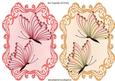 Pretty Shades of Gold and Rose Butterfly Toppers