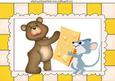 Little Teddy with Mouse and Cheese A4