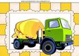 Cement Mixer Truck, in Check Frame A4