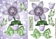 Cartoon Face with Lilac Flower and Butterflies