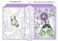 Cartoon Face with Lilac Flower and Butterflies Folded Book