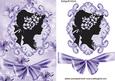 Pretty Silhouette Lady in Blue Card, Topper and Bow