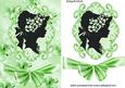 Pretty Silhouette Lady in Summer Green Card, Topper and Bow