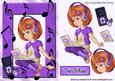 Girl with Her Laptop in Purple & Mp3 Player Lets Make Music