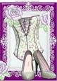 Flowered Basque with Shoes and Big Rose in Lilac A4