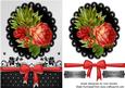 Red Embossed Rose Card with Topper & Bow