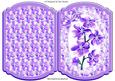 Pretty Lilac Flowers on Lace Quick Card