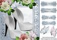 Pretty White Shoes with Pink and White Roses 8x8 Card