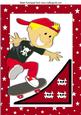I Just Love Going Out and Skateboarding Boy in Red! A4