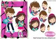 Pop Singers Boy and Girl Oval Pyramids in Pink