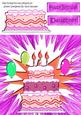 Pink Birthday Cake with Balloons & Candles 8x8