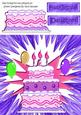 Purple Birthday Cake with Balloons & Candles 8x8