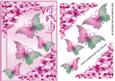 Pretty Chrysanthemums in Pink with Butterflies