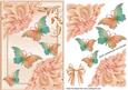 Pretty Chrysanthemums in Peach with Butterflies