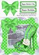 Lovely in Lime Green, Polka Dot Shoes Bow and Frame 8x8