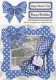 Lovely in Blue, Polka Dot Shoes Bow and Frame 8x8