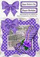Lovely in Purple, Polka Dot Shoes Bow and Frame 8x8
