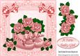 Pink Bootees, with Pink Roses in Lace Frame 8x8