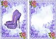 Pretty Purple Polka Dot Shoes with Roses A5 Insert