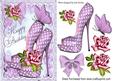 Pink Polka Dot Shoes and Roses for Birthday
