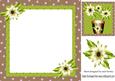 Pretty Cream Flowers , 8x8 Insert with Topper