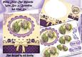 Pretty Lilac Floral Oval Pyramids with Bows 8x8 Mini Kit