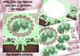 Pretty Green Floral Oval Pyramids with Bows 8x8 Mini Kit
