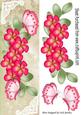 Cascading Cerise Flowers with Rainbow Butterflies Tall Dl