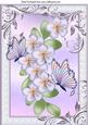 Pretty Cascading Lilac Flowers with Butterflies A4