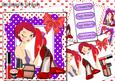 Red Hat Lady with Her Red Lippy & Red Shoes 8x8 Mini Kit