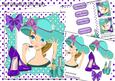 Trendy Lady in Her Turq Hat with Shoes 8x8 Mini Kit